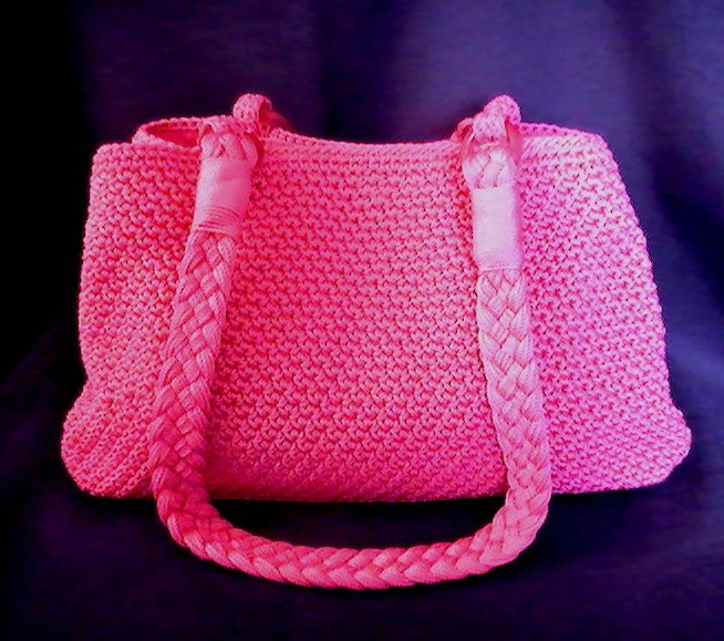 Image 0 of THE SAK Hand Bag Crochet Purse Shoulder Bag Hot Pink Double ...