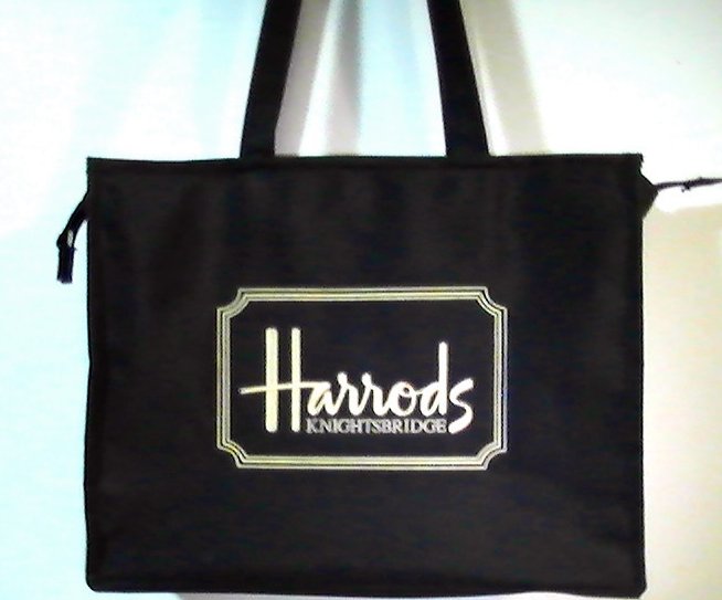 Harrods Knightsbridge Black Tote Bag London OOS