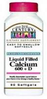 Calcium 600 mg +D Gelcap 90 By 21st Century USA 