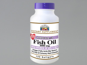 Fish Oil 1000 mg Softgel Soft Gel 1000 mg 120 By 21st Century USA 
