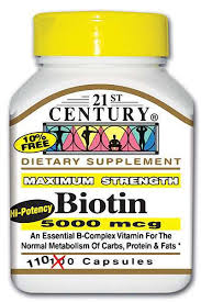 Biotin 5000 Mcg Caplets 110 By 21st Century USA 