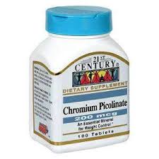 Pack of 12-Chromium Picolinate Tab 100 By 21st Century USA 