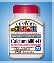 Calcium 600 +D3 Cap Caplet 75 By 21st Century USA 