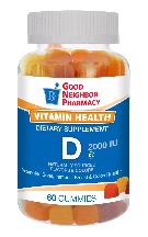 GNP Vitamin D Assorted Gummy 60 By GNP Items USA 