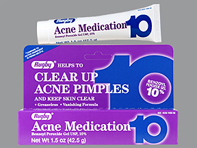 Benzoyl Peroxide Acne Gel 10% Tube Gel 10% 42.5 gm By Major Pharma/Rugby USA 