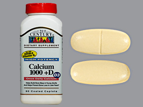 Calcium+D 1000 mg Tablet 90 By 21st Century USA 