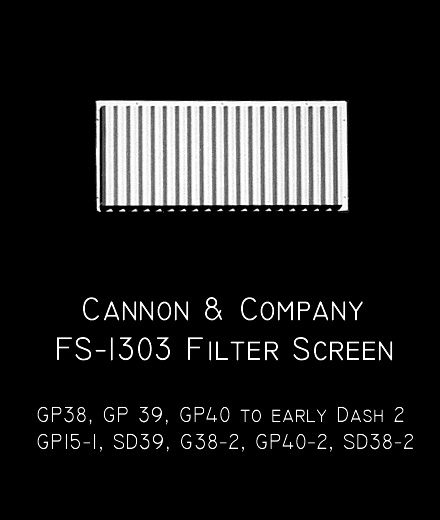 Cannon FS-1303 Inertial Filter Screens EMD GPs