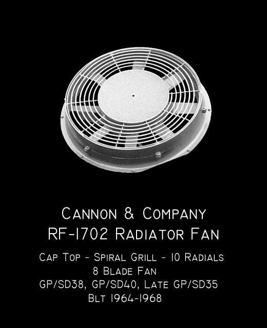 Radiator Fans--45  inch pkg. 3  for late SD/GP-35; early GP/SD-3.5; 