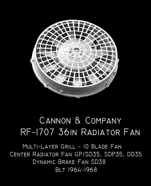 Radiator Fans--45 inch pkg. 2  for all GP-35s; SD-35s; & SDP-35s 