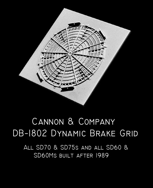 Cannon DB-1802 Dynamic Brake Grids; SD-60/70/75