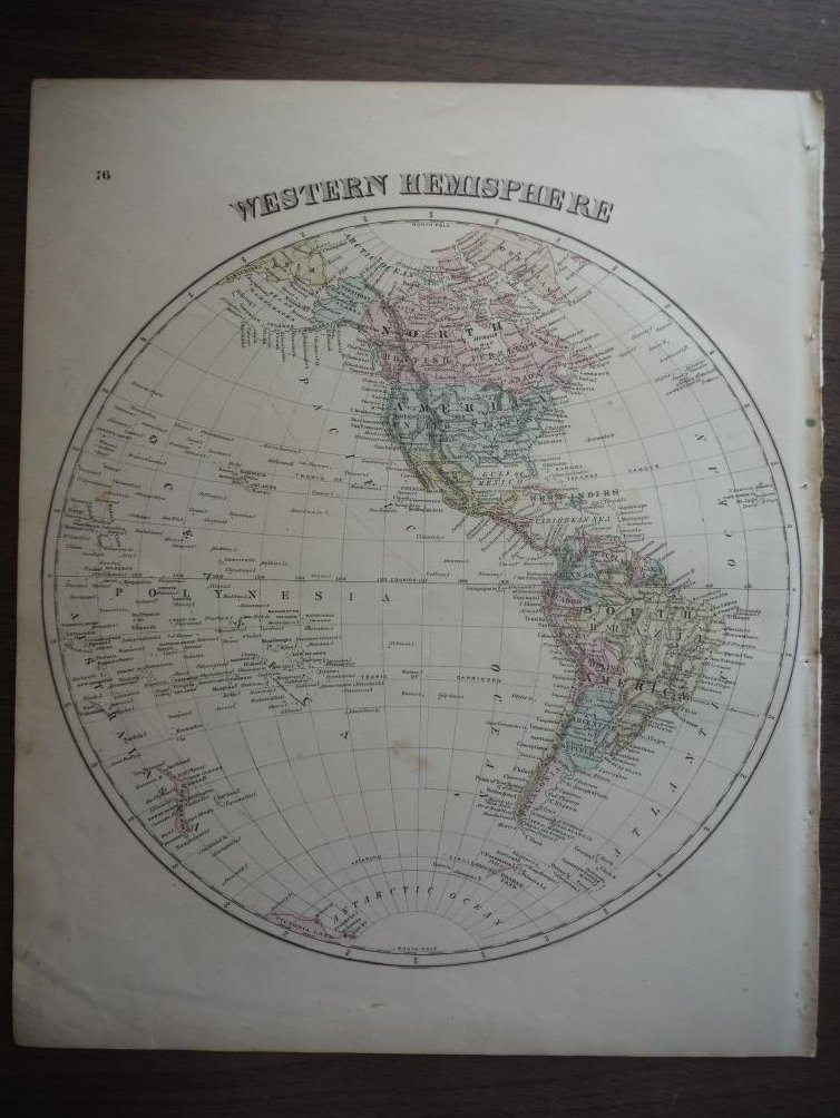 Maps: Western Hemisphere (1876)