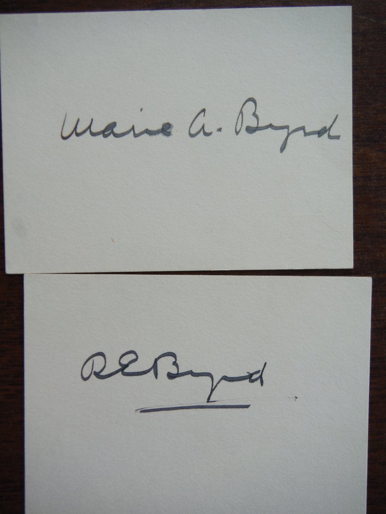 Image 0 of Richard E. Byrd and Marie Byrd original autographs (1930)