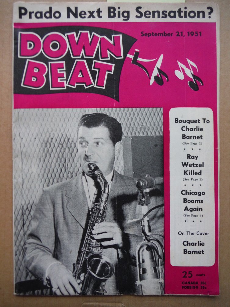 Image 0 of Down Beat Magazine - September 21, 1951