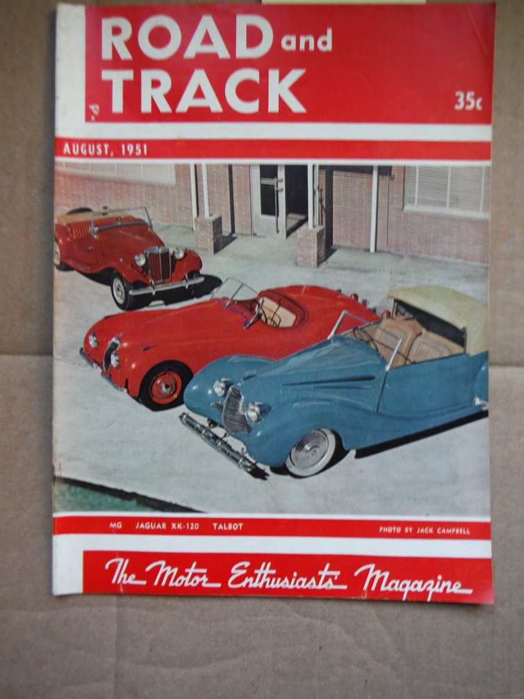 Image 0 of Road and Track the Motor Enthusiasts' Magazine - Vol. 3 No. 1 (August, 1951