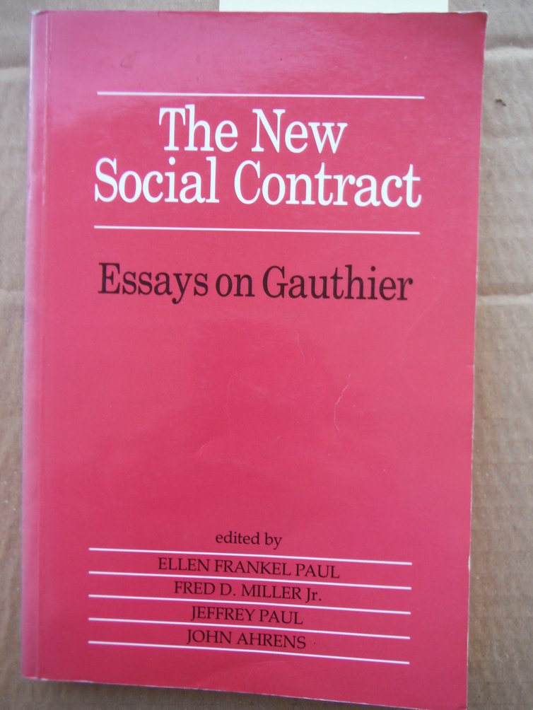 The New Social Contract: Essays on Gauthier