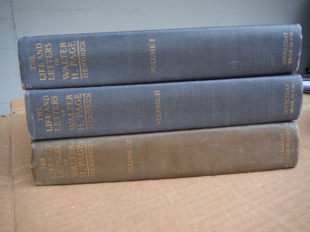 Image 0 of THE LIFE AND LETTERS OF WALTER H. PAGE 3-VOLS SET