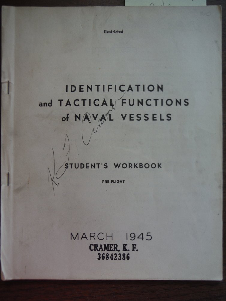 Identification & Tactical Functions of Naval Vessels. Student's Workbook. Prefli