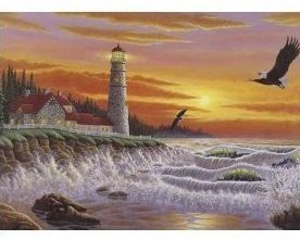 The Guiding Light 1000 pc Lighthouse Puzzle Matherly