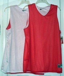 Mesh Tank Athletic Womens Nike Reversible Red White XL