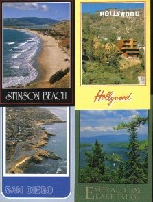 California Tourist Postcards Lot of 4 Group H