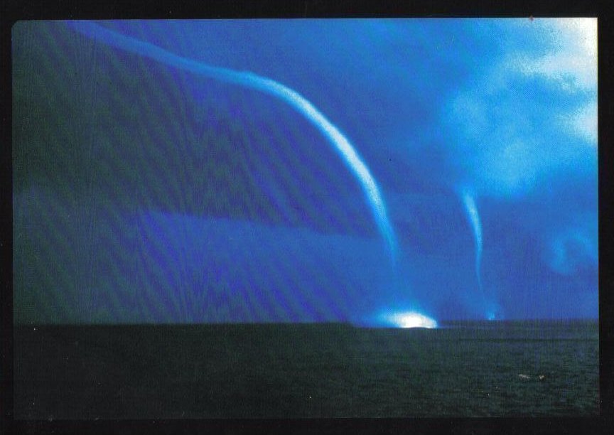 Waterspouts Weather Phenomenon Postcard Uncirculated