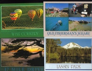 California Tourist Postcards Lot of 4 Group L