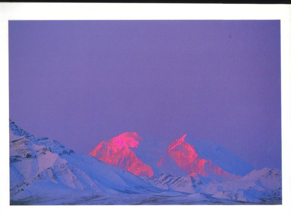 Sunrise on Mount McKinley Alaska Postcard 