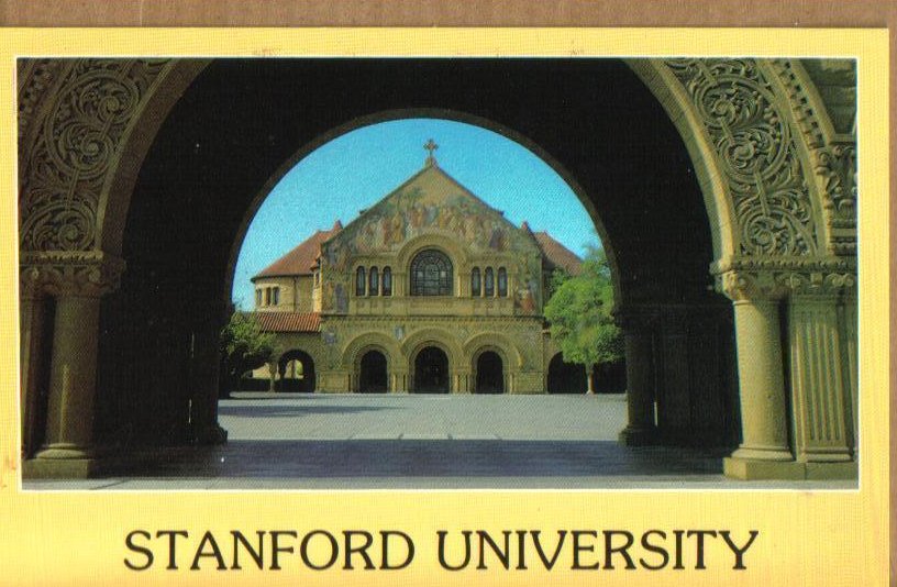 Stanford Memorial Church, Stanford University California Postcard