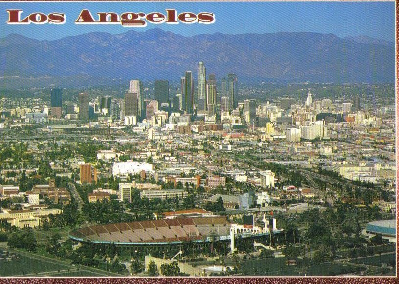 Los Angeles, California Postcard Colosseum and Civic Center