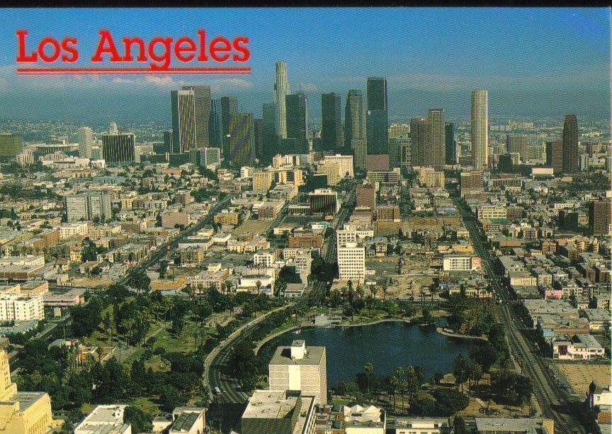 Los Angeles Skyline, California - Postcard   