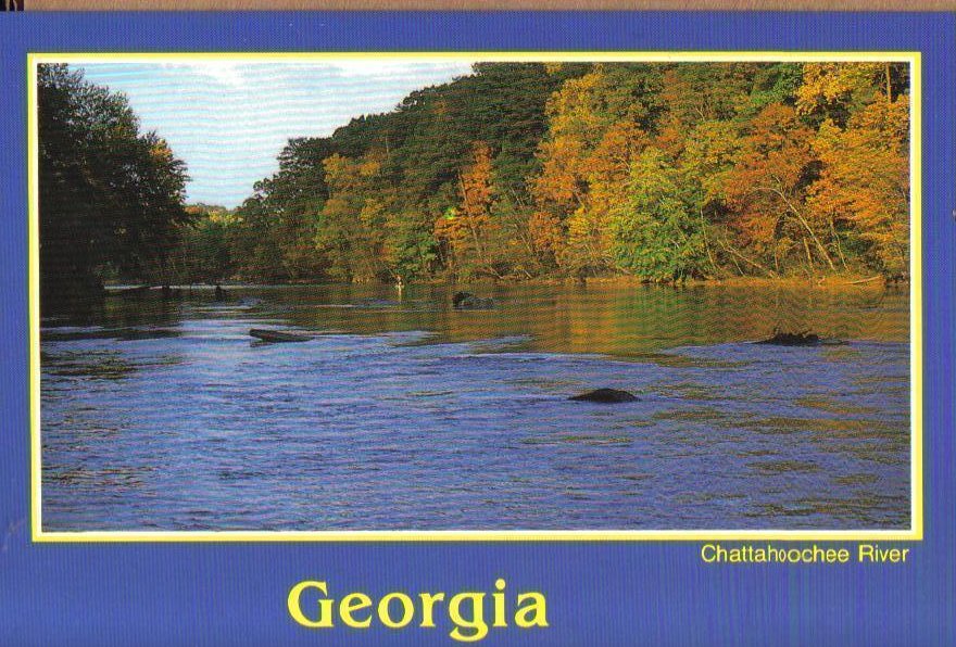 Chattahoochee River, Georgia Postcard