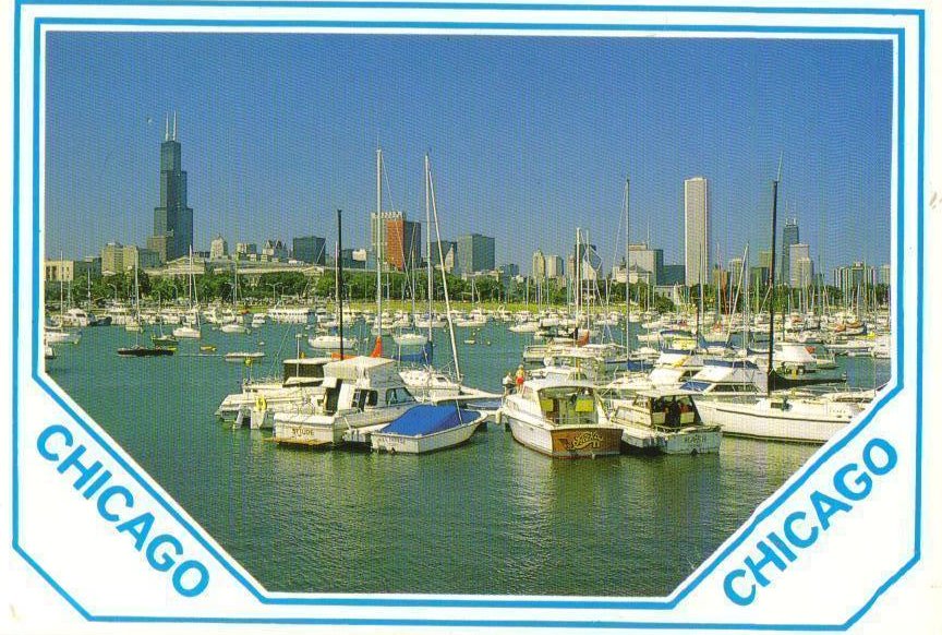 Marinas on Lake Michigan Chicago, Illinois Postcard