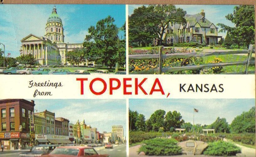 Greetings From Topeka, Kansas Old Vintage Postcard 