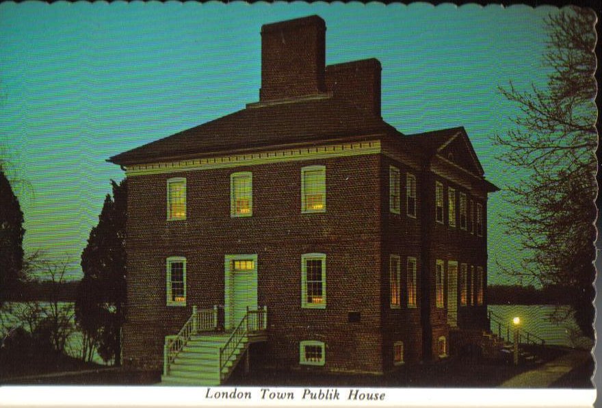 London Town Publik House Annapolis Maryland Postcard
