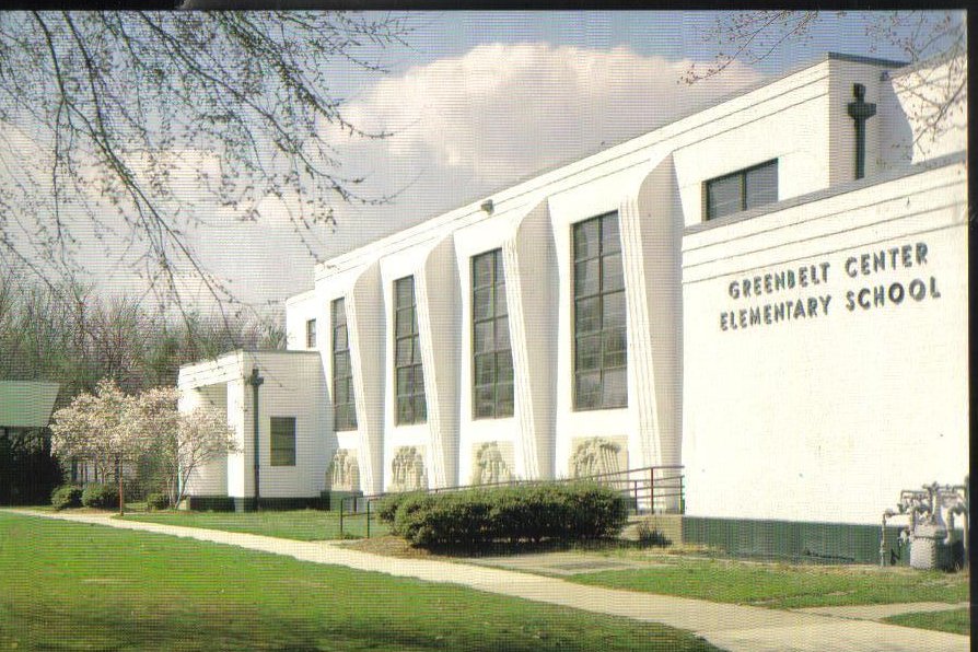 Greenbelt Center School, Maryland Postcard