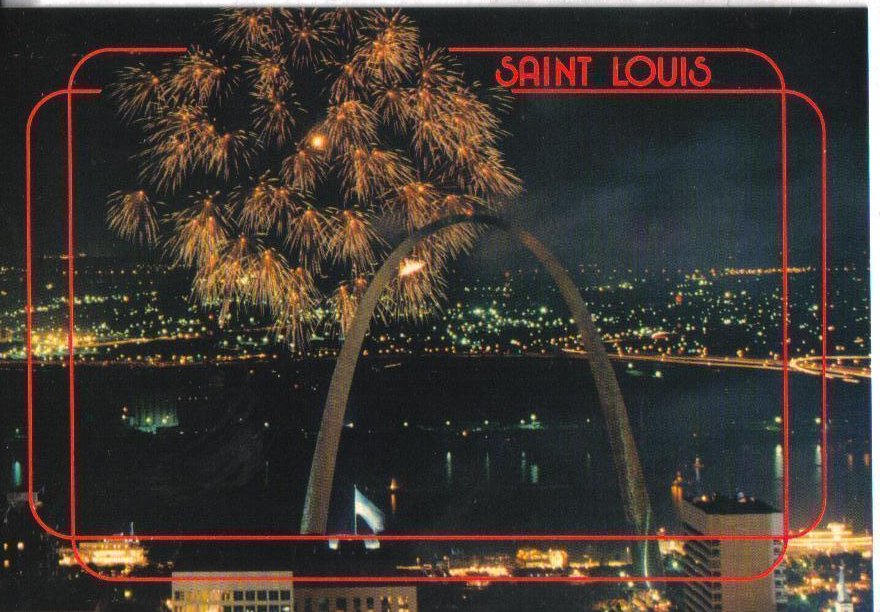 Fourth of July at Gateway Arch St. Louis Missouri Postcard