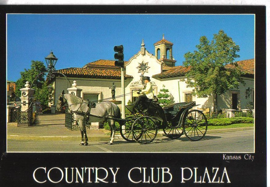 Country Club Plaza, Kansas City, Missouri Postcard Carriage Ride