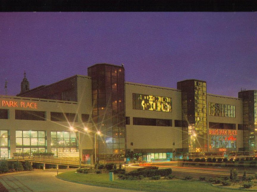 Bally's Casino Atlantic City at Night, New Jersey Vintage Postcard