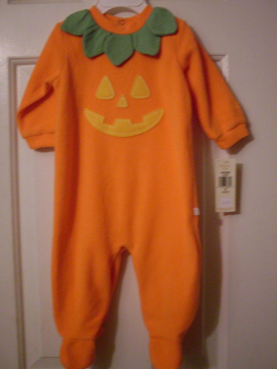 Osh Kosh Pumpkin Coverall Sleeper Costume 3-6 MO