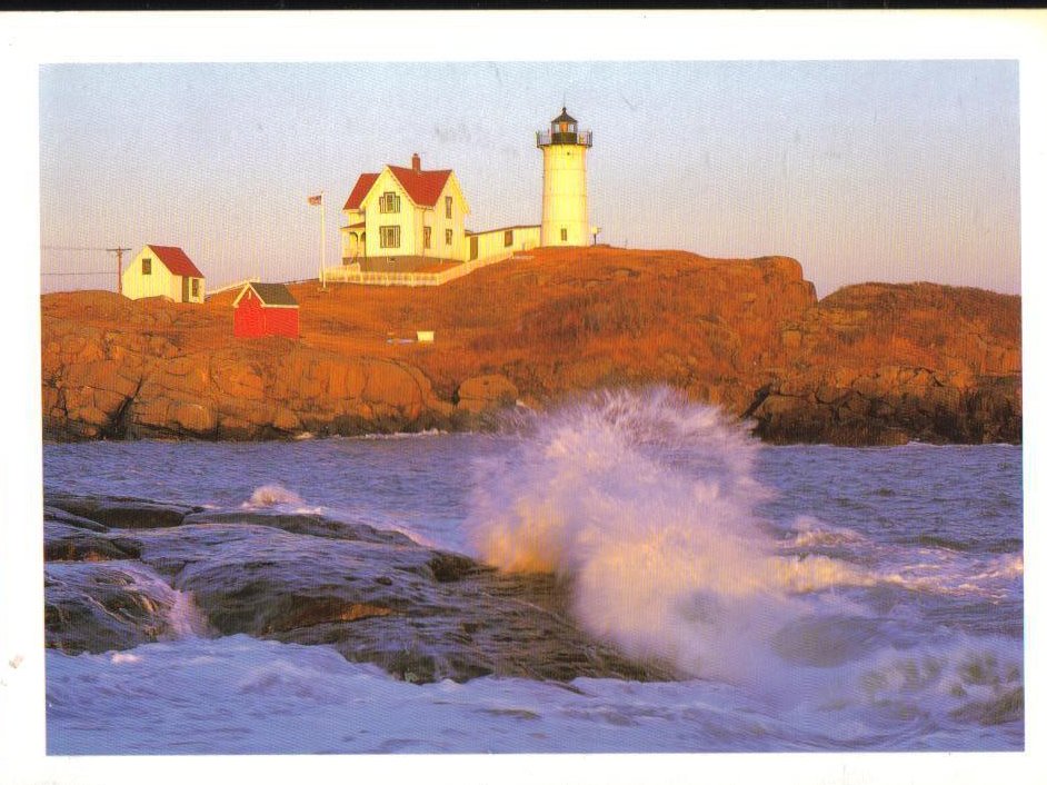 Nubble Lighthouse Maine Postcard  