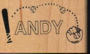 Andy Rubber Stamp Wood Mounted Name