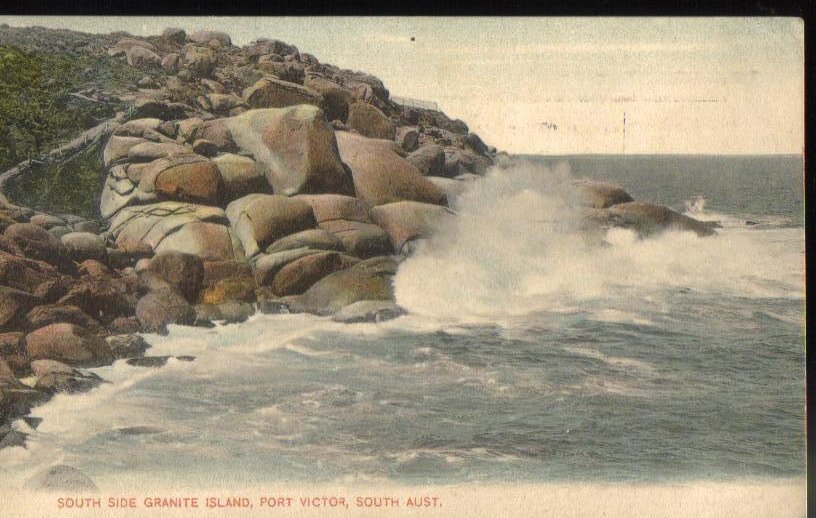 Granite Island Port Victor South Australia Vintage Postcard