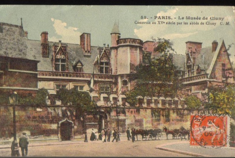 National Museum of the Middle Ages Paris France Antique Postcard 1913