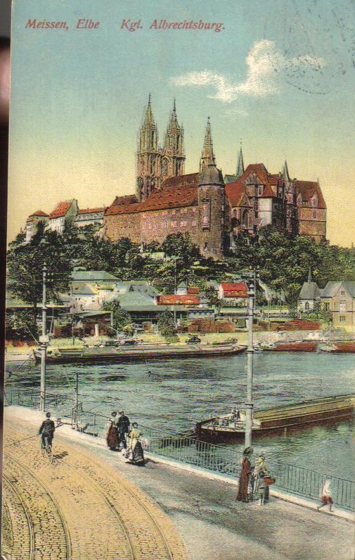 Albrechtsburg Castle Meissen Germany Antique Postcard 1914