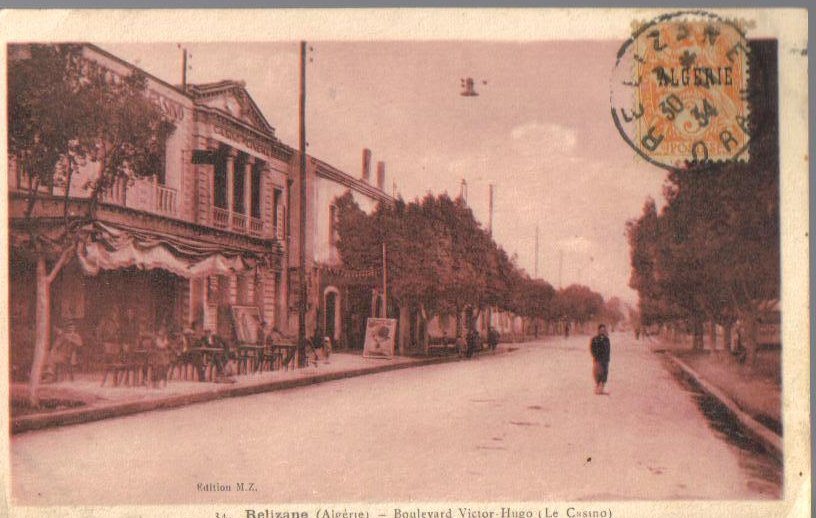 Over Victor Hugo Blvd Algiers N Africa Antique Postcard