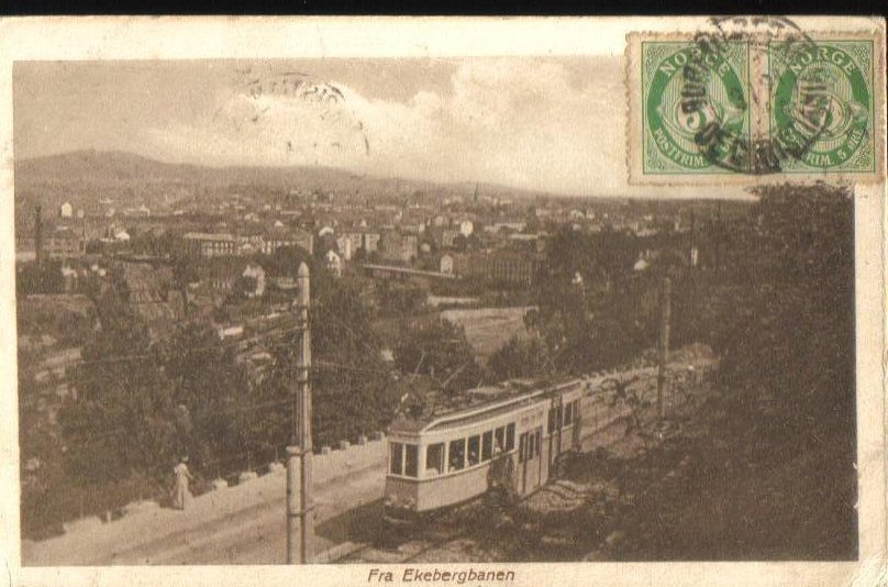 Fra Ekebergbanen near Oslo Norway Antique Postcard 1920