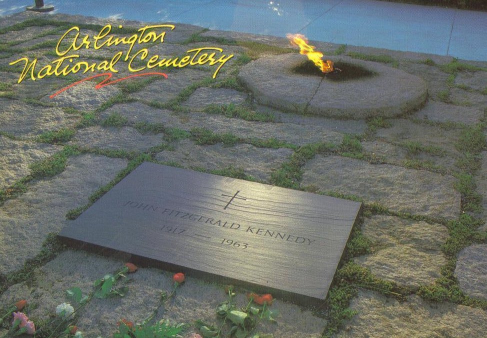 Arlington National Cemetary JFK Grave Virginia Postcard