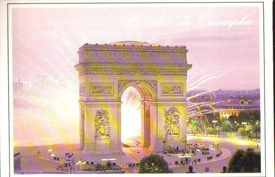 Arch of Triumph, Paris, France Postcard