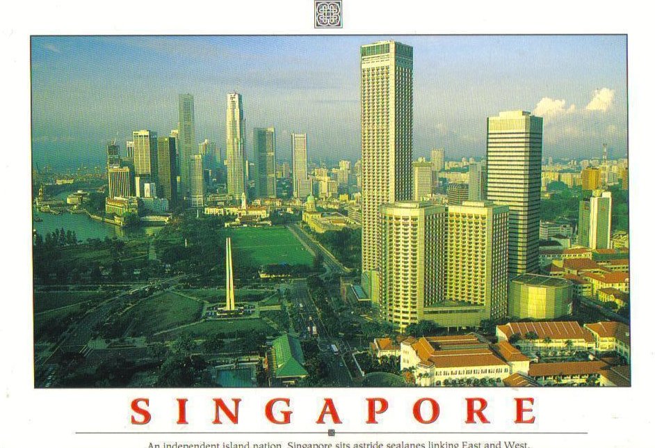 Aerial View of Singapore Postcard