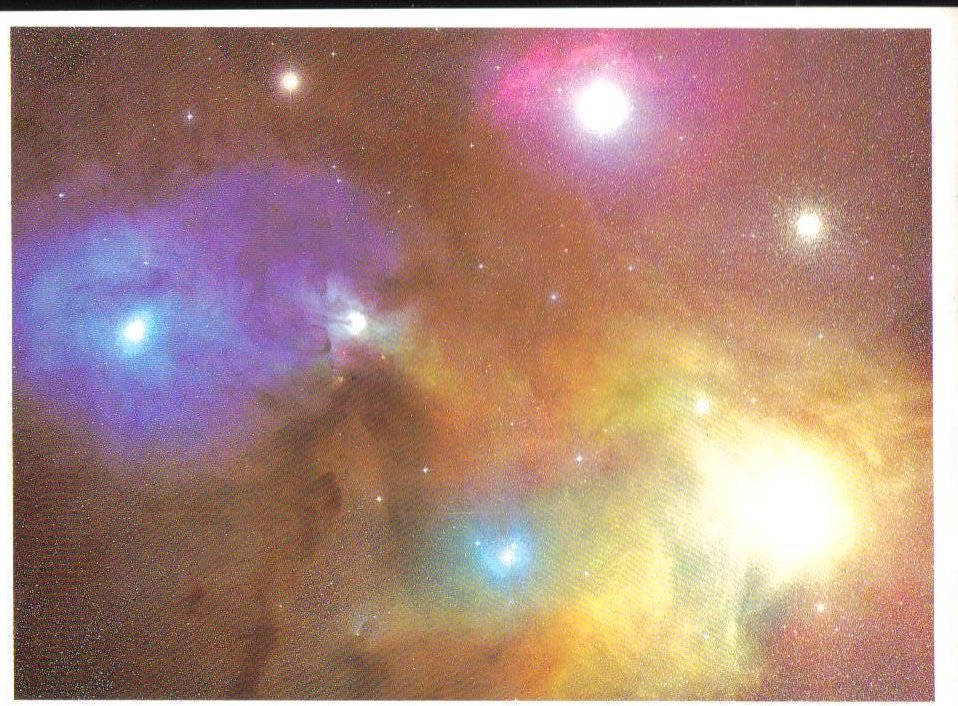 Antares and Nebula around Rho Ophiuchus Universe Postcard 